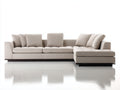 Sofás de esquina de tela 300x220x82 cm - beige-marrón oscuro - chaise longue para salón